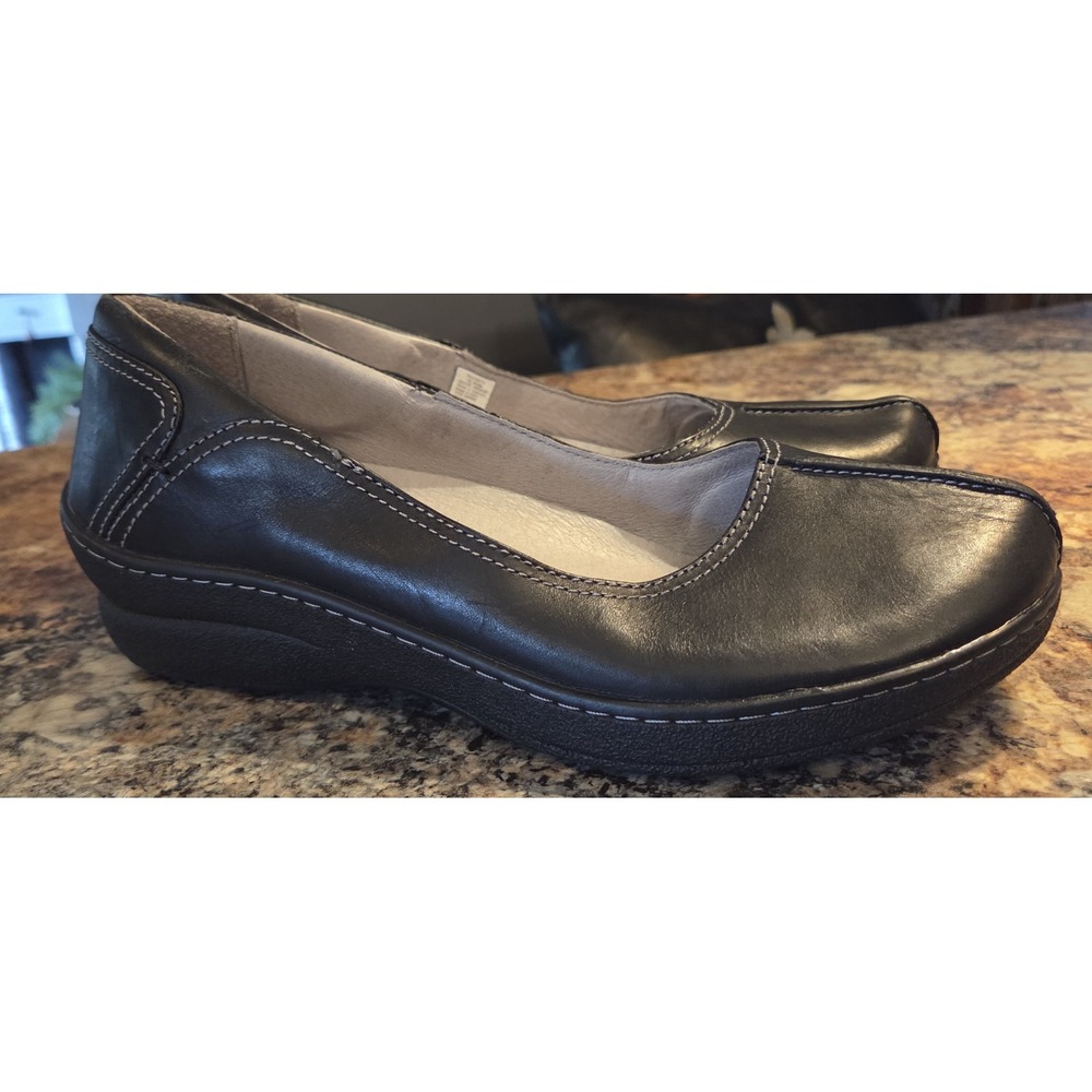 L.L. Bean 10 wide Women's Comfort Skimmers Slip-on Shoes, Black, Fall, Workwear,